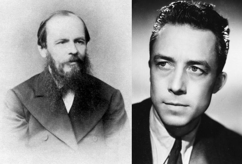 Portraits of Dostoevsky and Camus